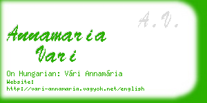 annamaria vari business card