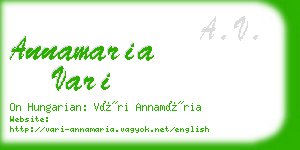 annamaria vari business card